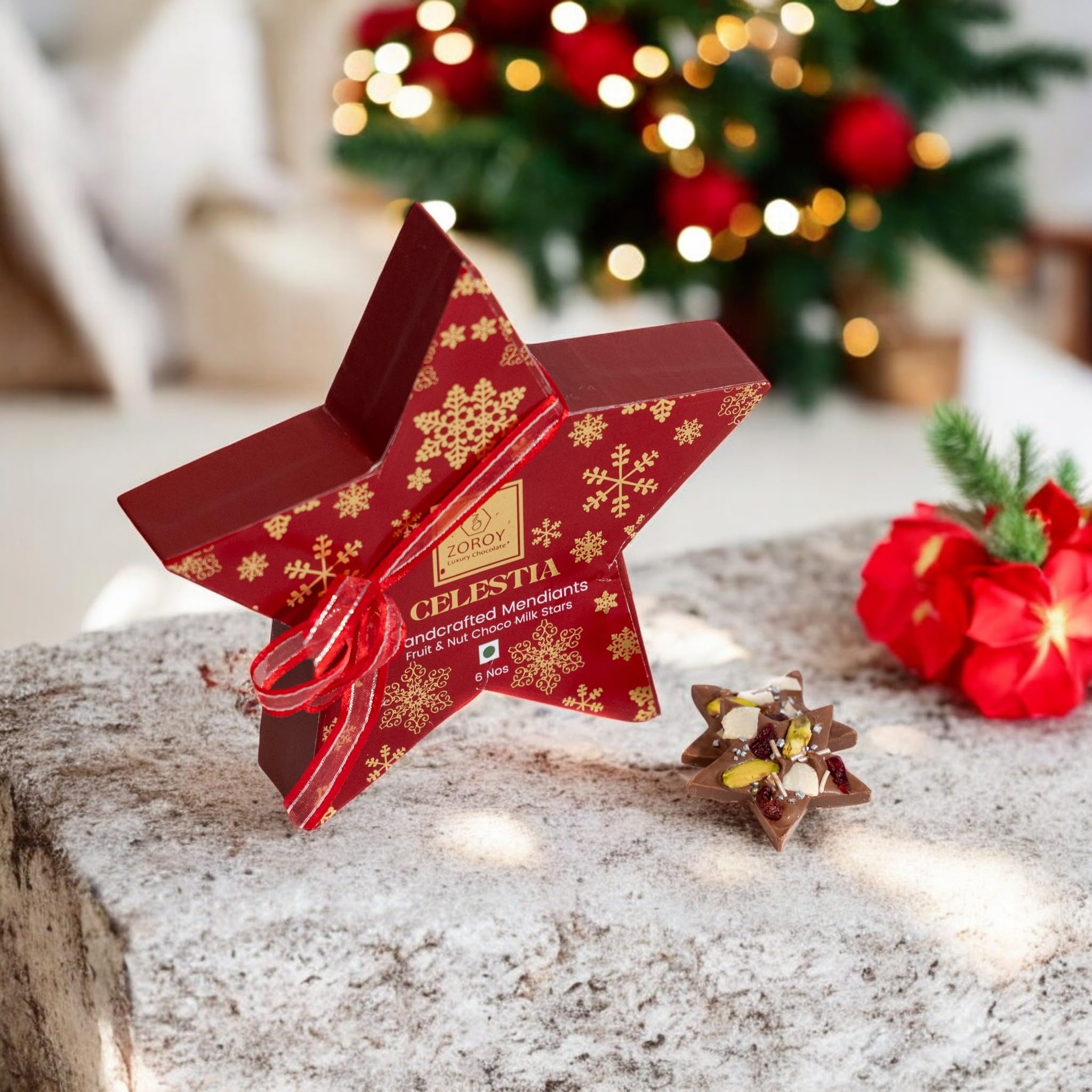 SooyaStudio Christmas Sweets Mori高さ約18cm ZOROY Celestia Star Chocolate Box | Reusable Star Shaped Gift Box